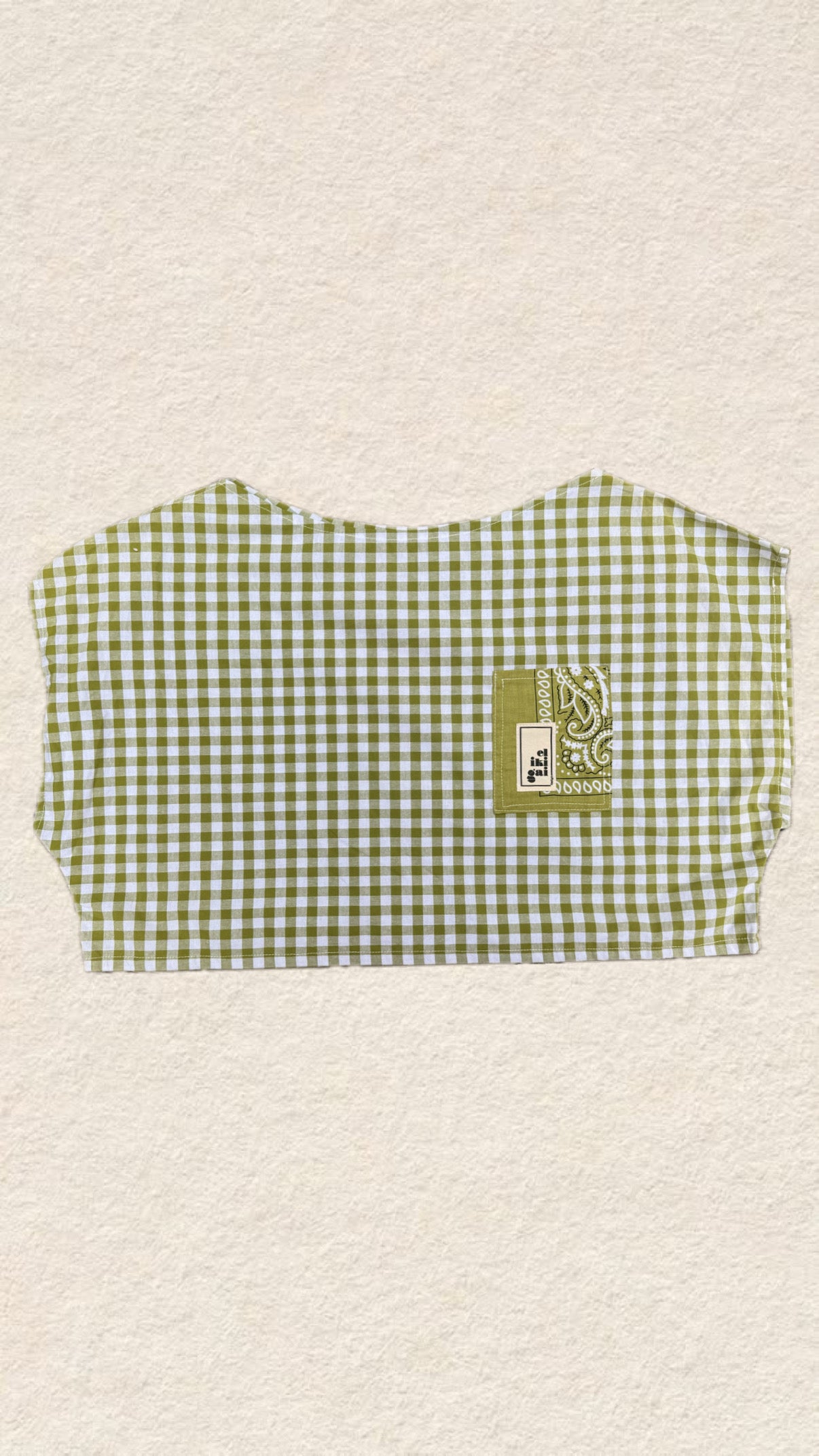 Camiseta de vichy crop