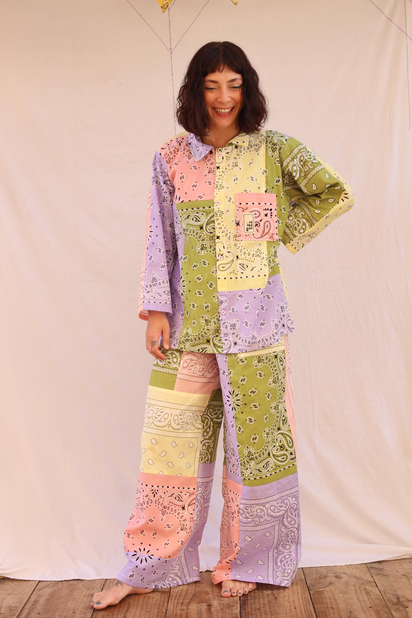 Camisa patchwork