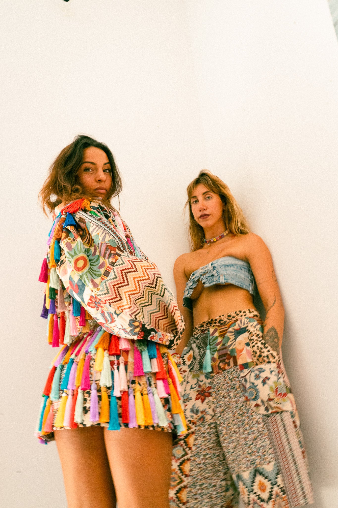 Bolero y minifalda de borlas 🪭